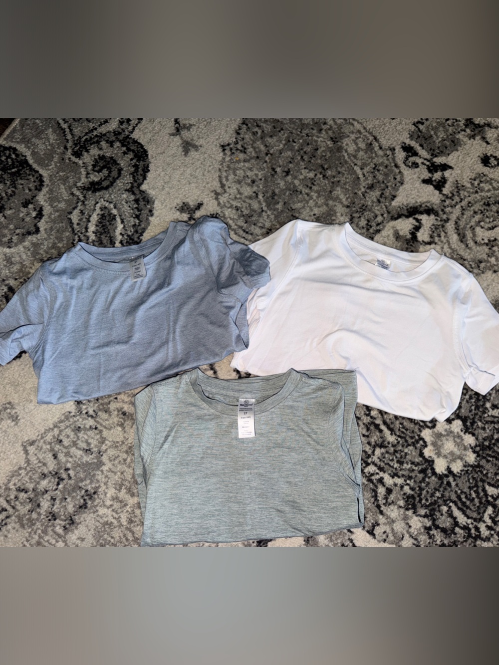Kids Short-Sleeve Tee Pack - White, Light Blue, Heather Gray